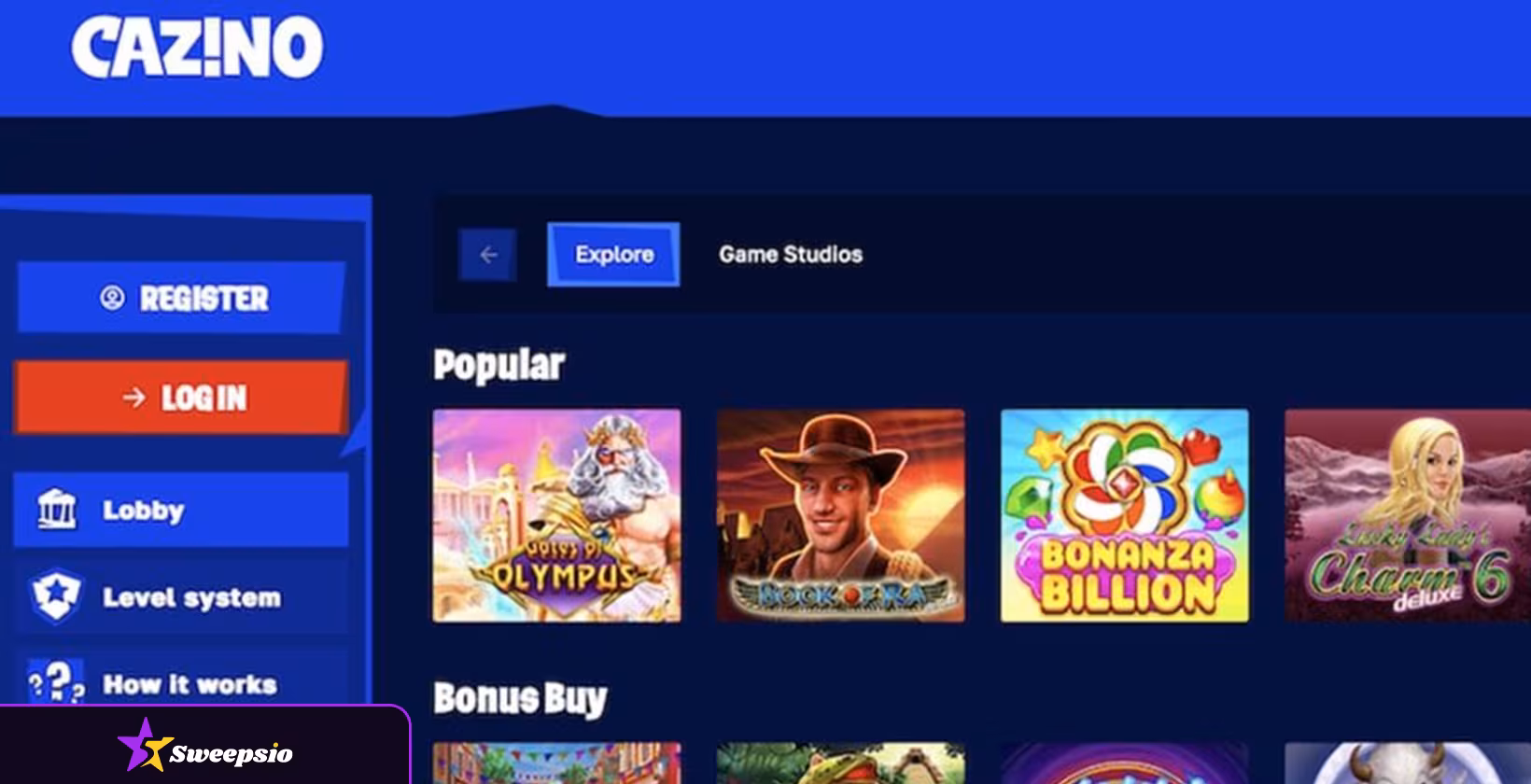 cazino game lobby