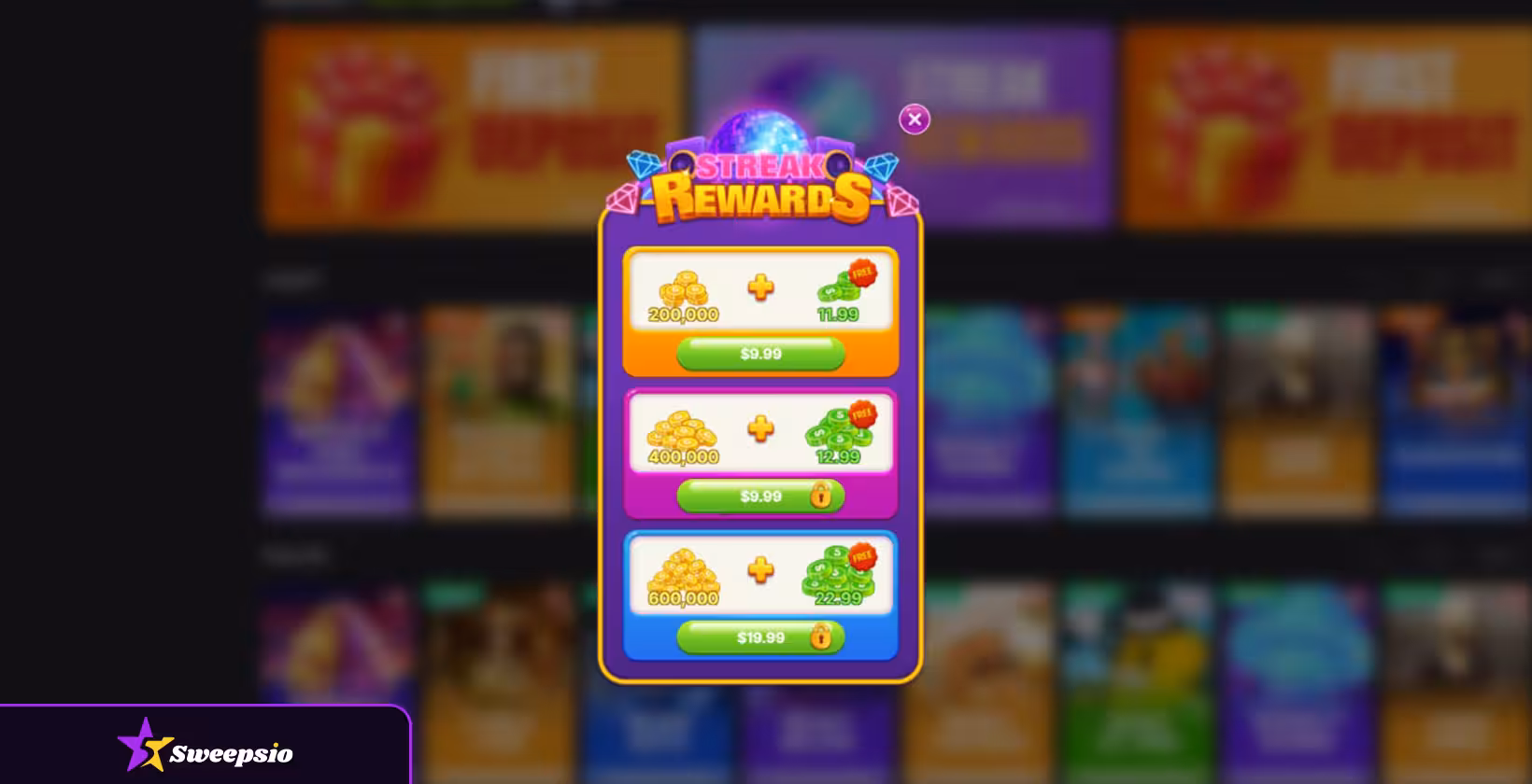 coinsbucks streak rewards