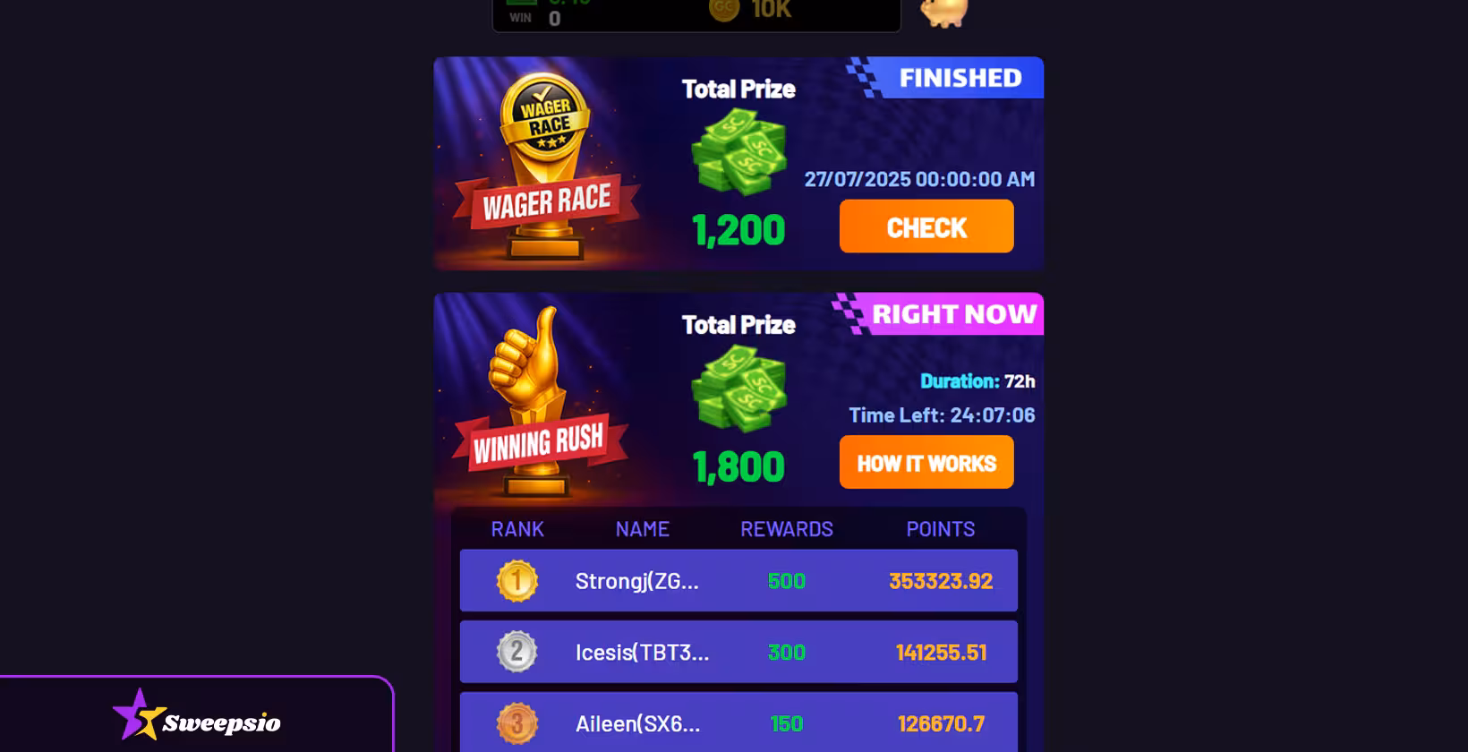 coolspin casino race