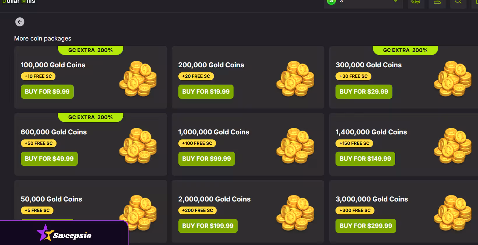 dollar mills casino gc purchase