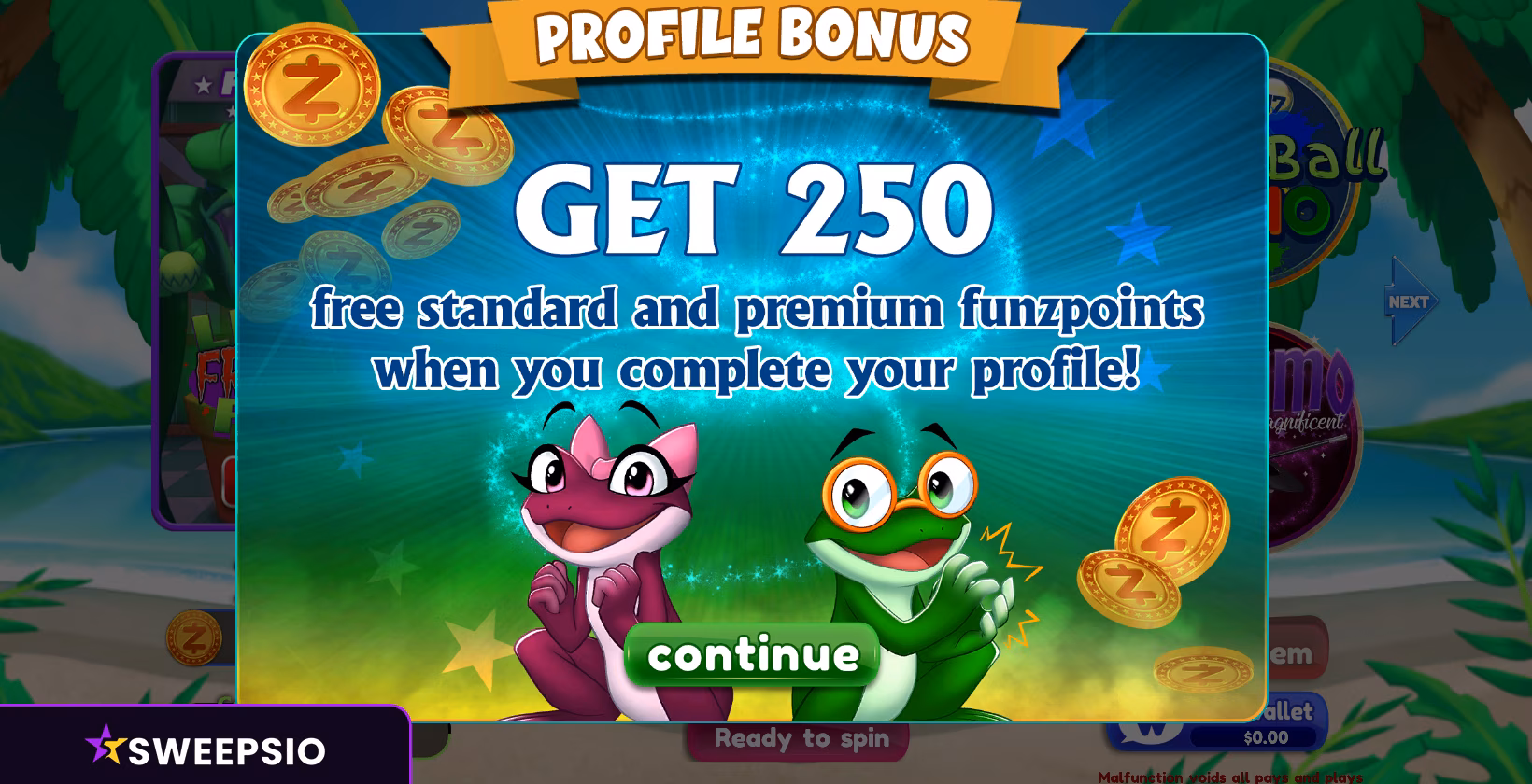 funzpoints profile bonus