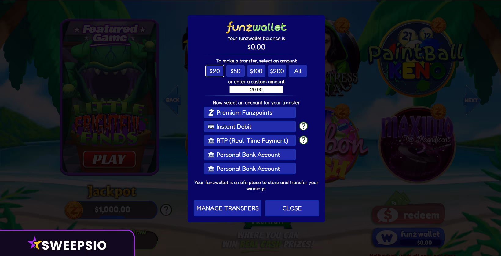 funzpoints transfer
