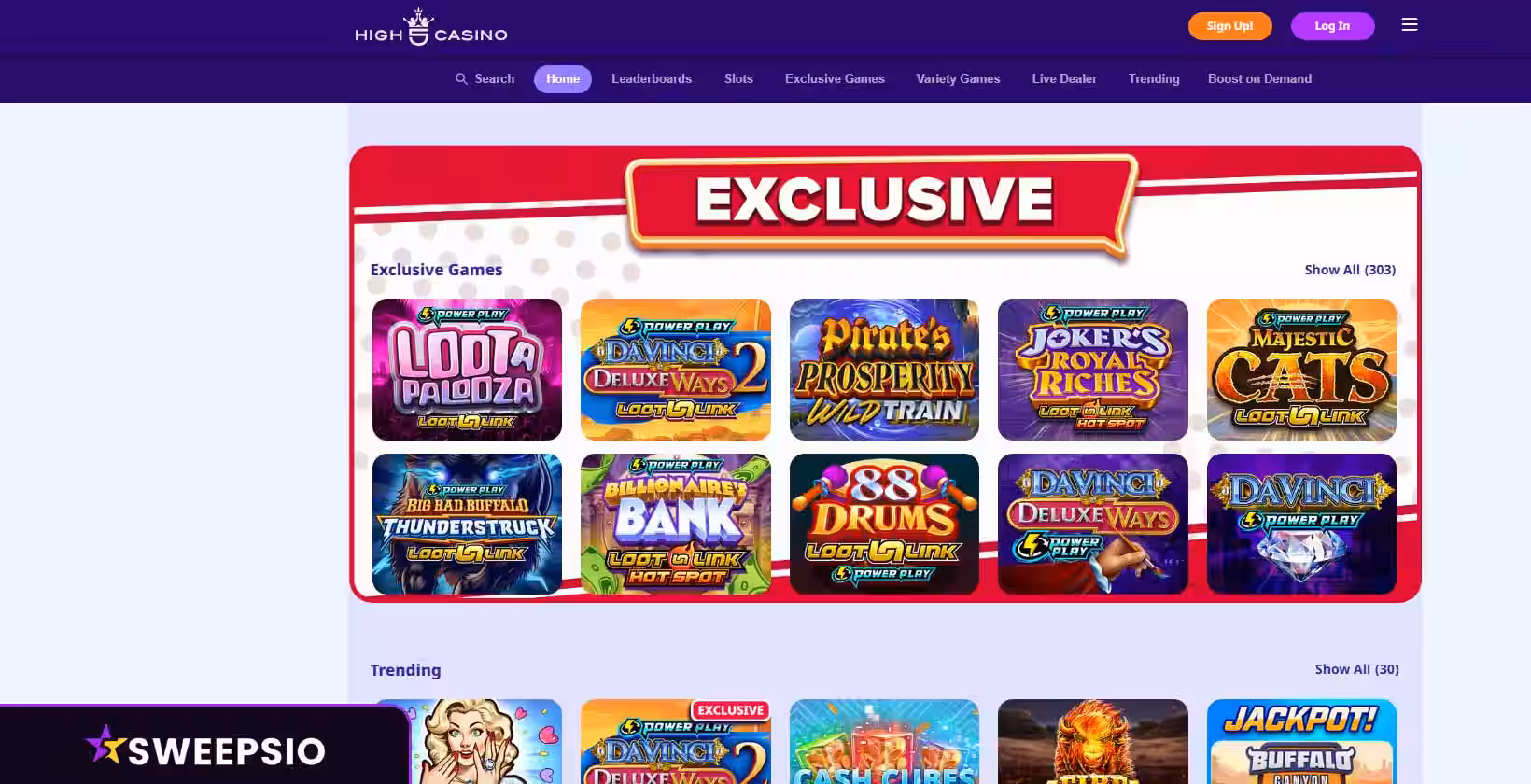 high 5 casino exclusive games