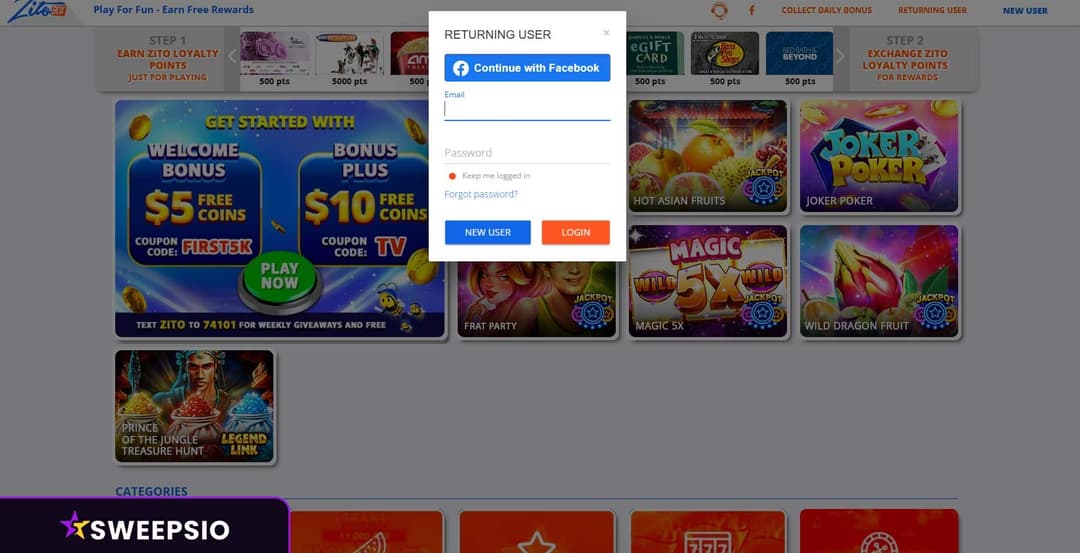 how to login at zitobox