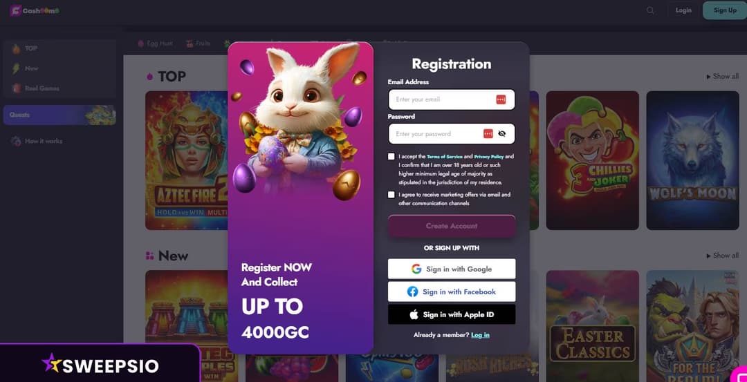 how to sign up on cashoomo step by step guide