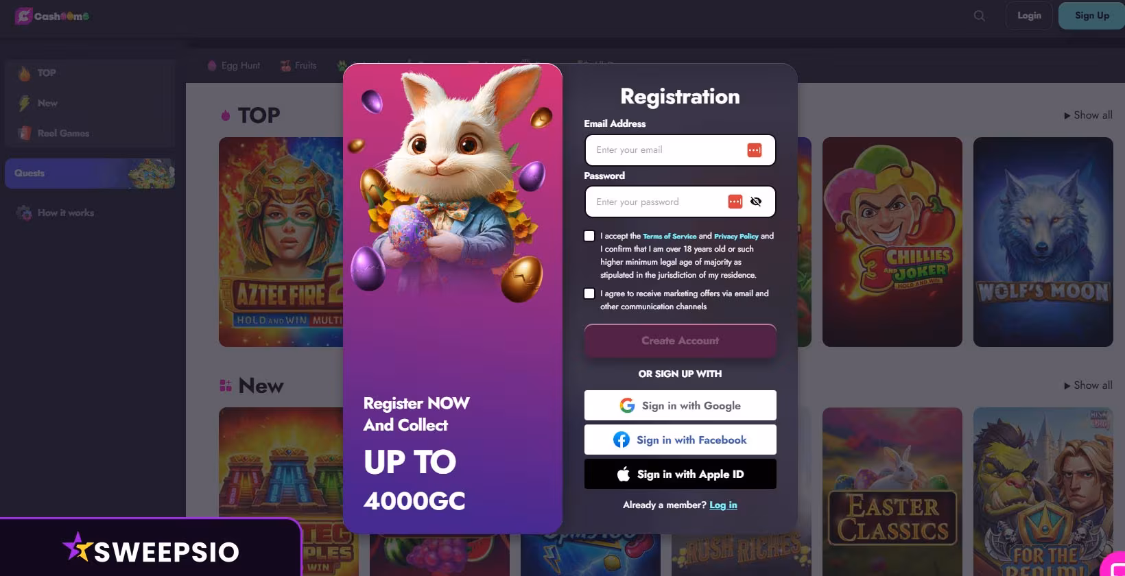 how to sign up on cashoomo step by step guide