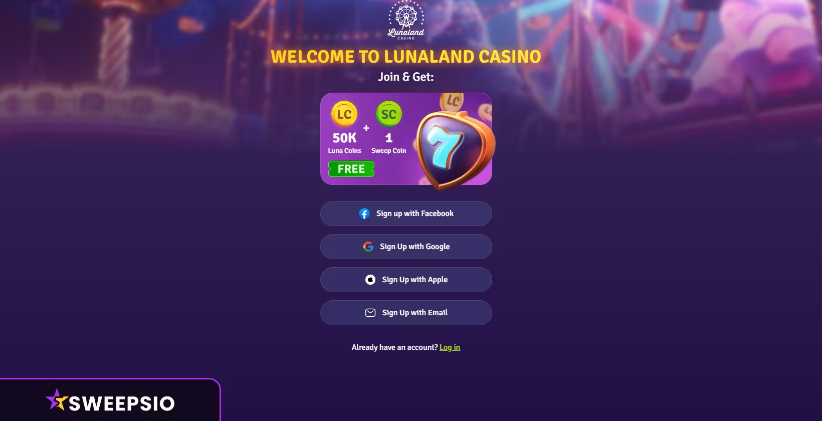 how to sign up on lunaland step by step guide