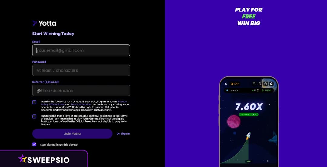 how to sign up on yotta casino step by step guide