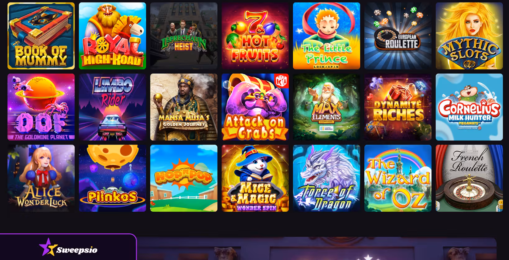 luckystars casino game lobby