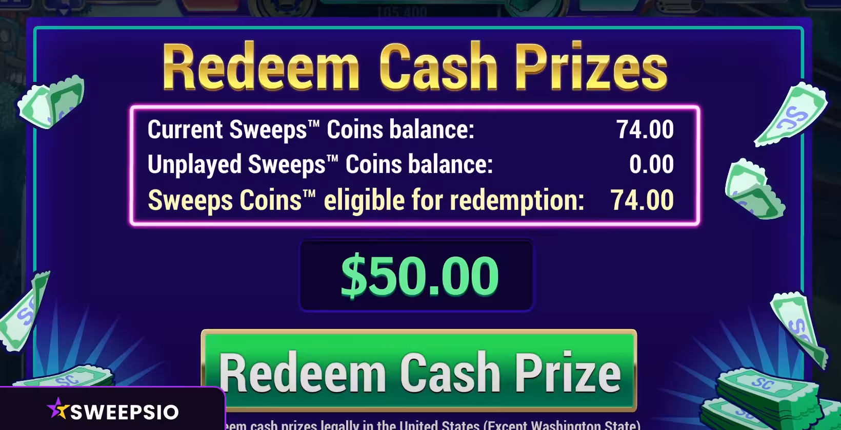 luckyland redeem cash prizes