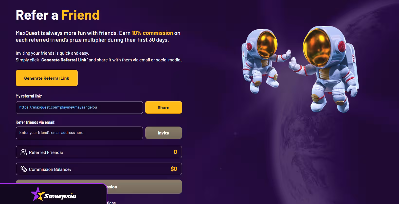 maxquest casino refer a friend