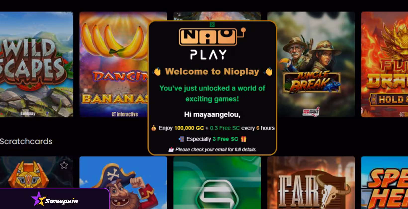 nio play casino welcome bonus