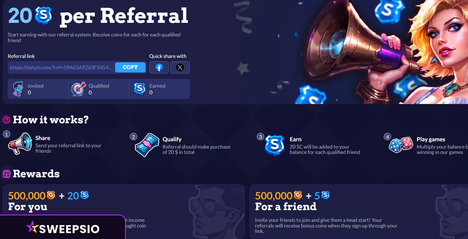 sixty6 casino refer a friend