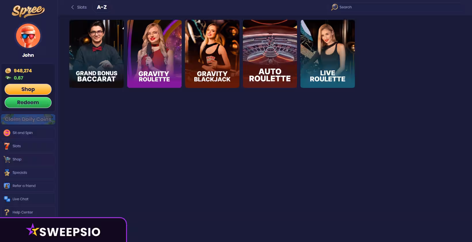 spree casino live dealers