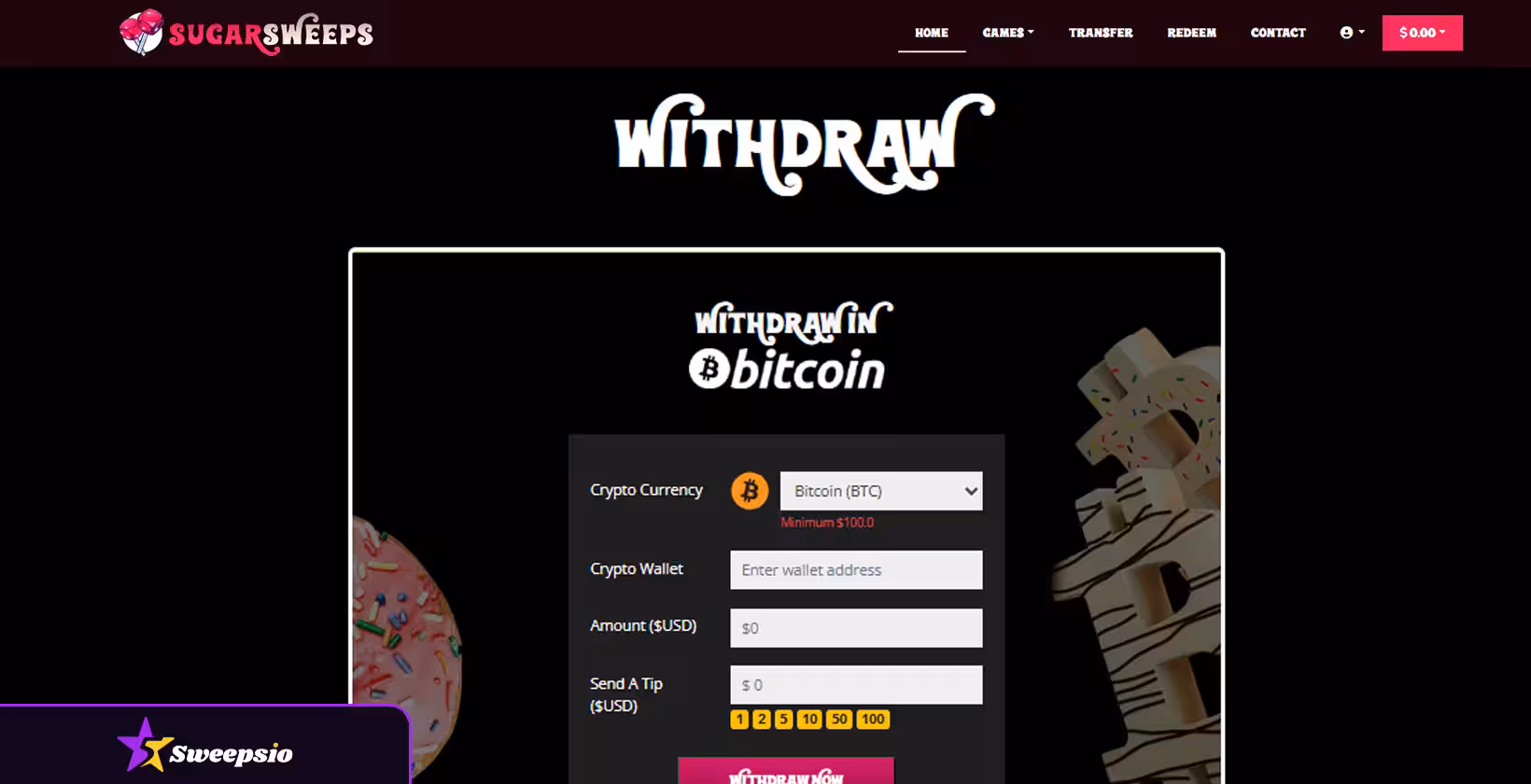 sugarsweeps casino withdraw