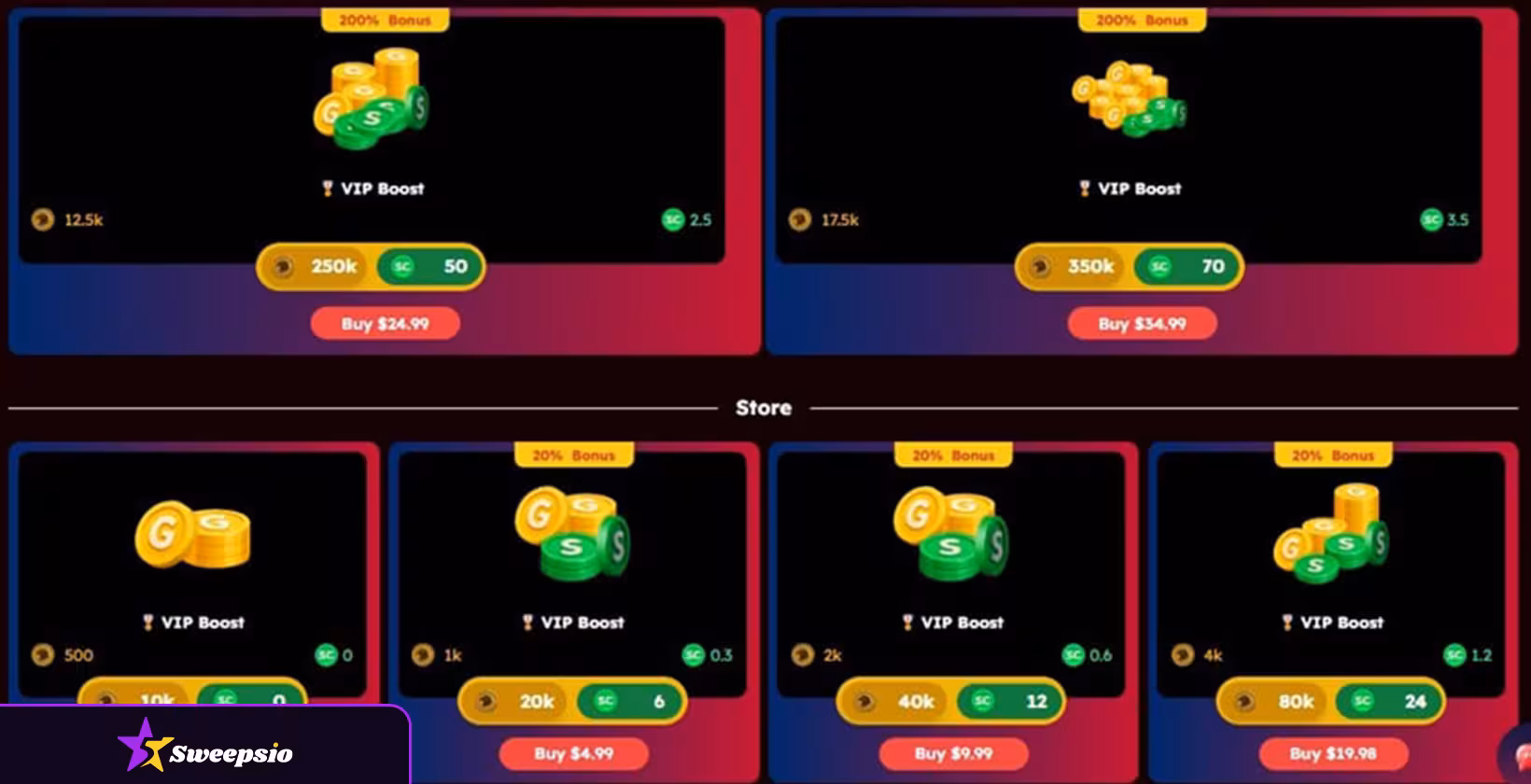 sweepsusa casino coin store