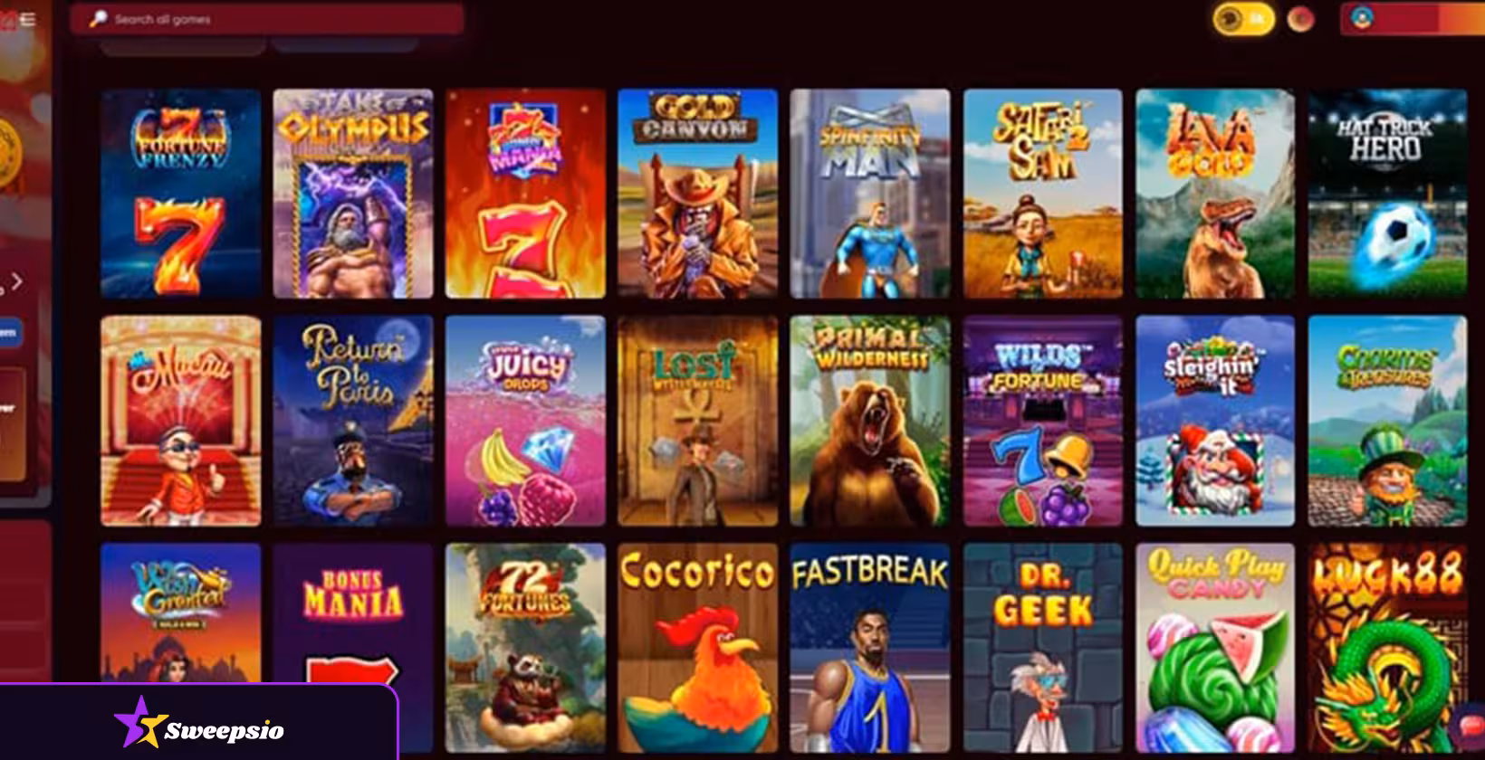 sweepsusa casino slots