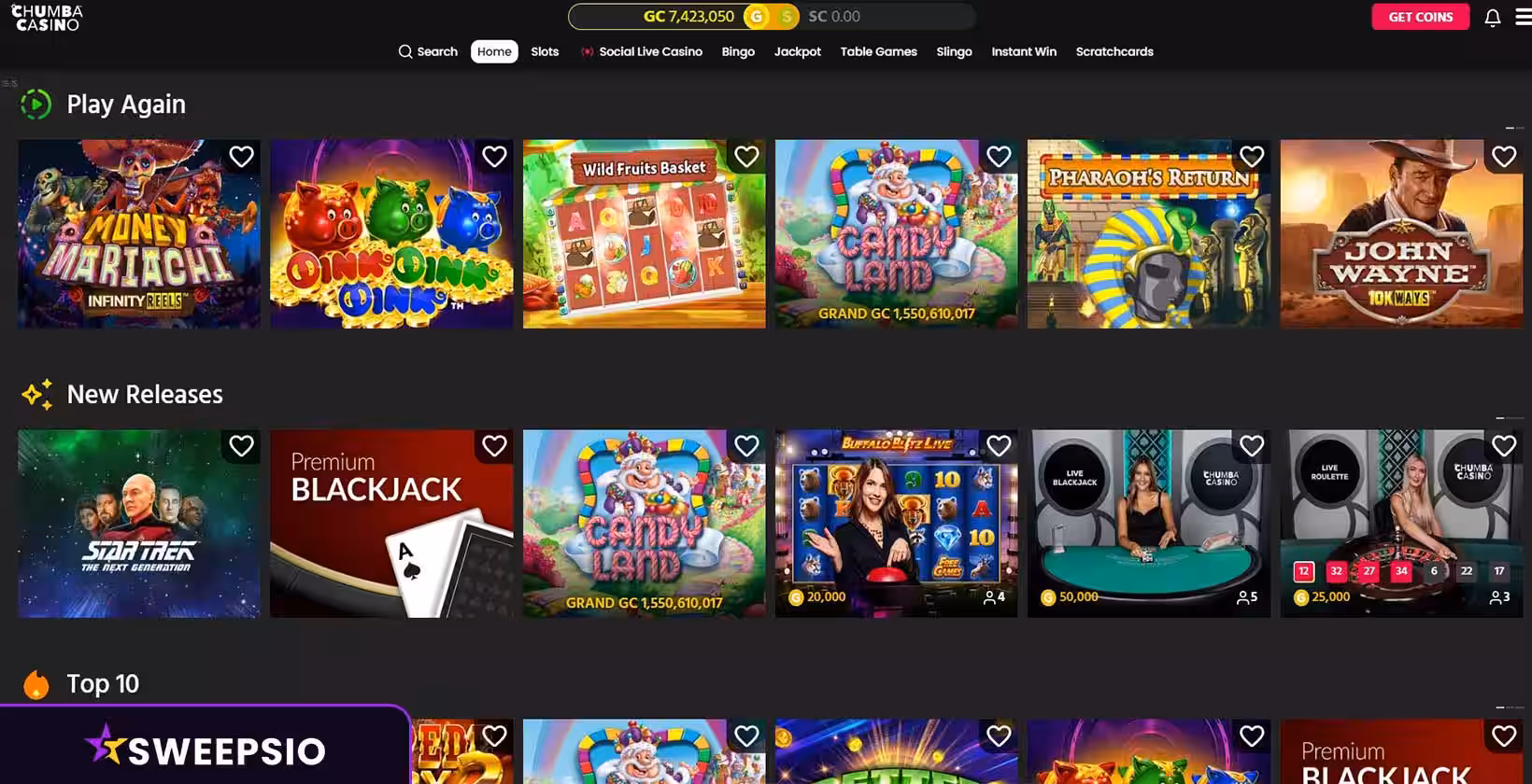 what are the chumba casino games