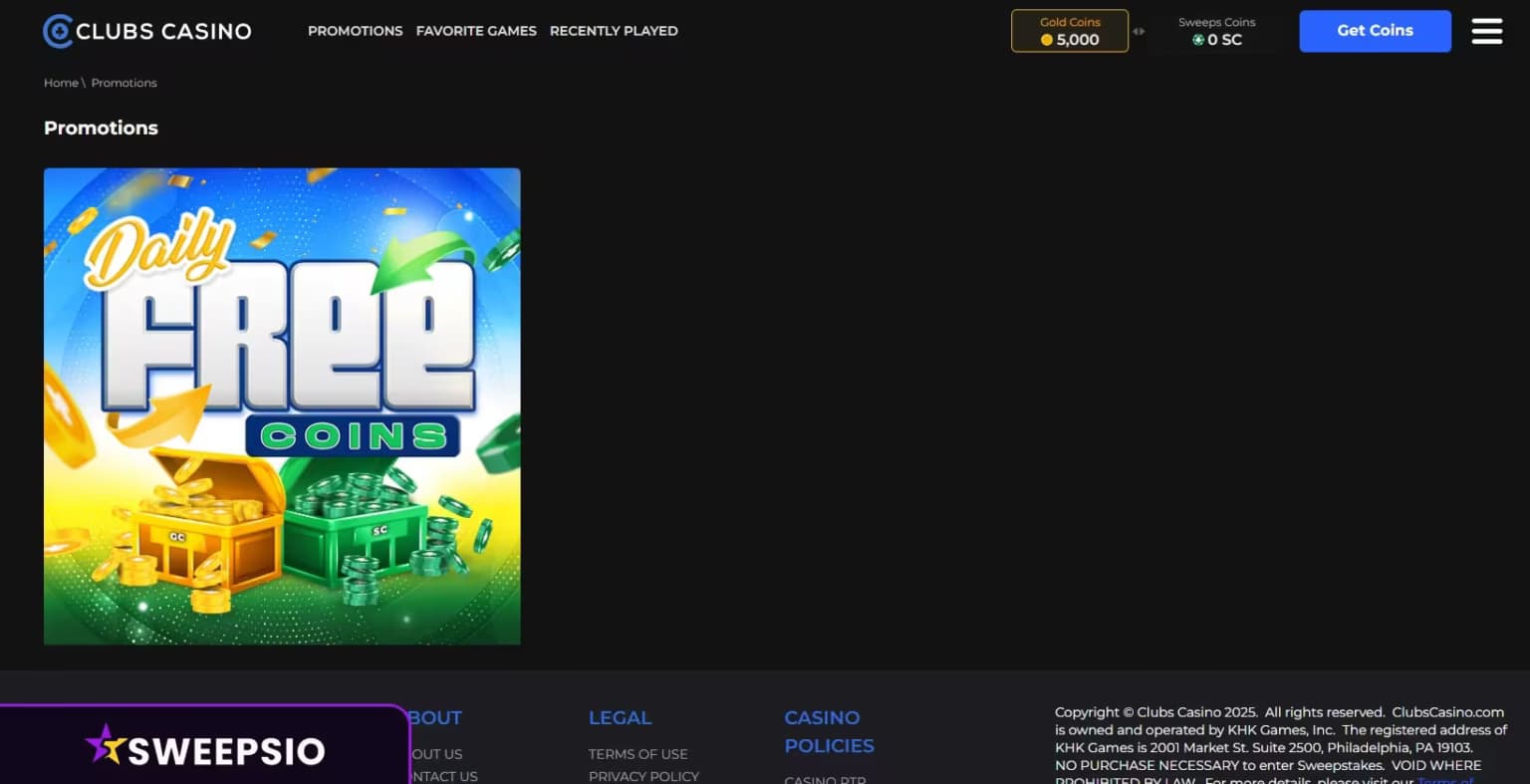 what are the clubs casino bonus offers