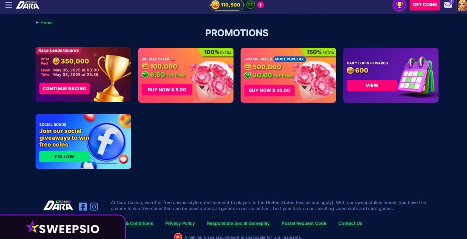 what are the dara casino bonus offers