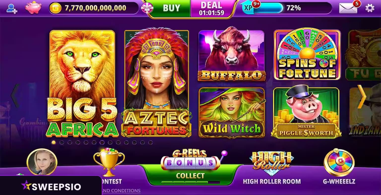 what are the games at gambino slots