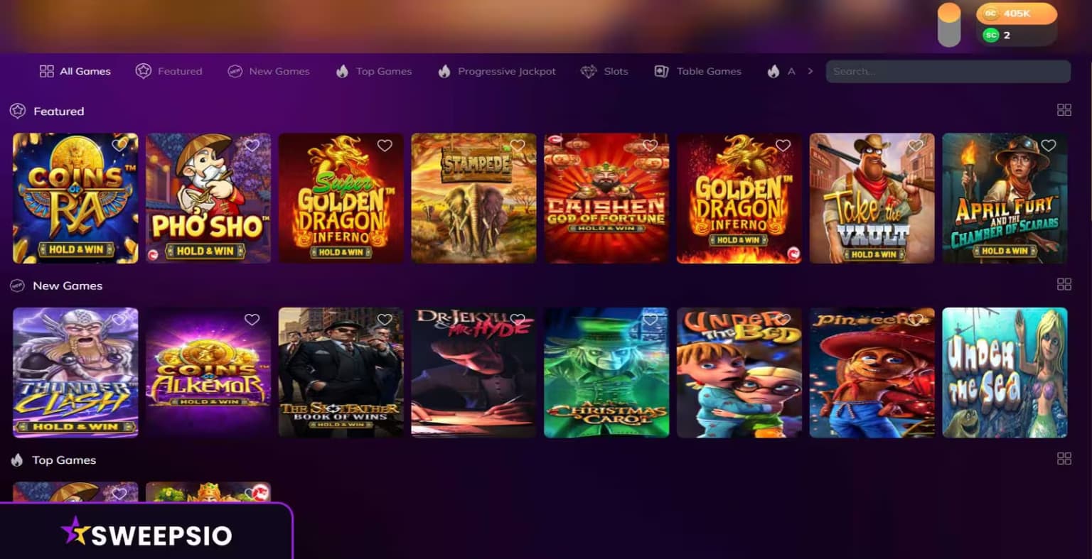 what are the games at goldnluck