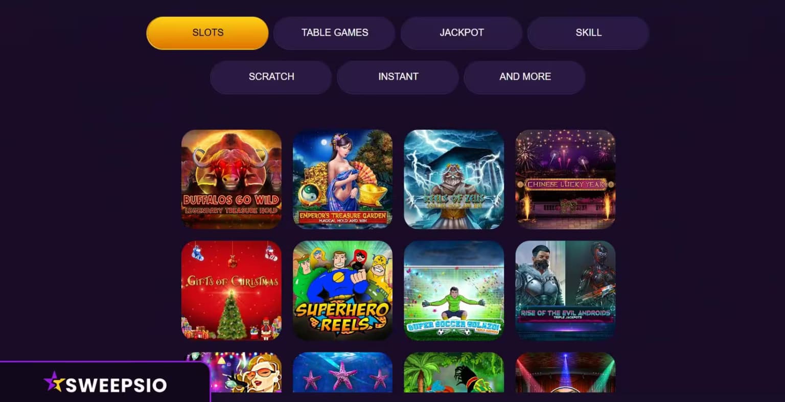 what are the games at milky star slots