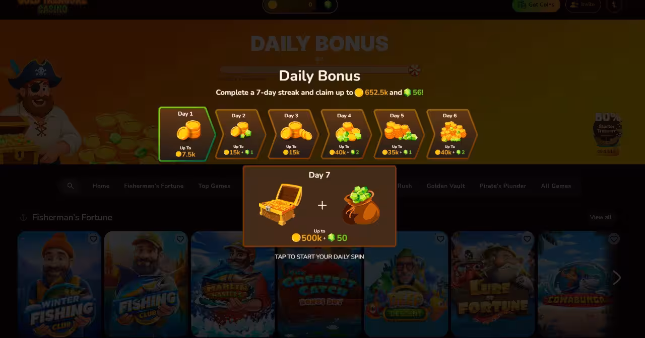 what are the gold treasure casino promotions