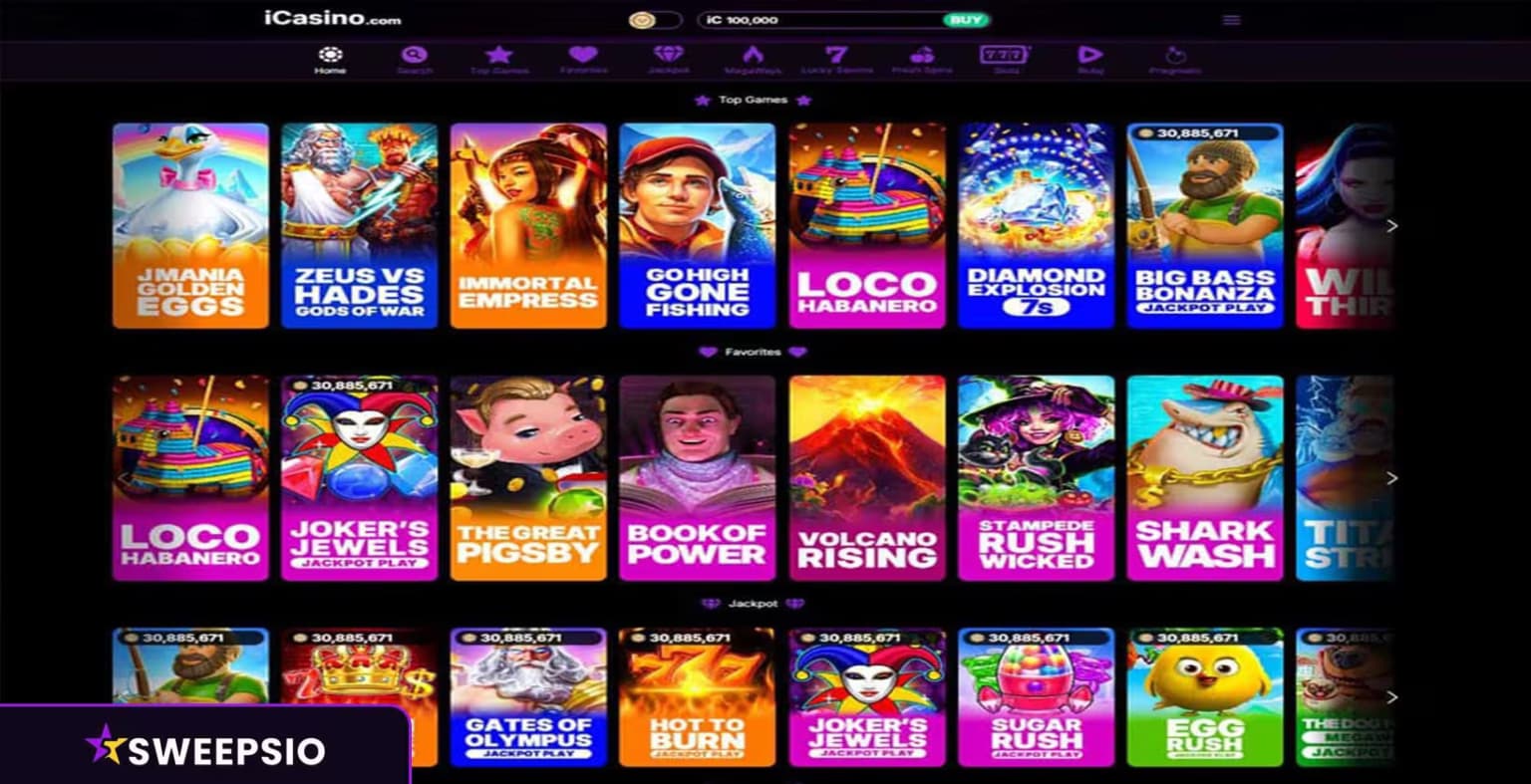 what are the icasino games