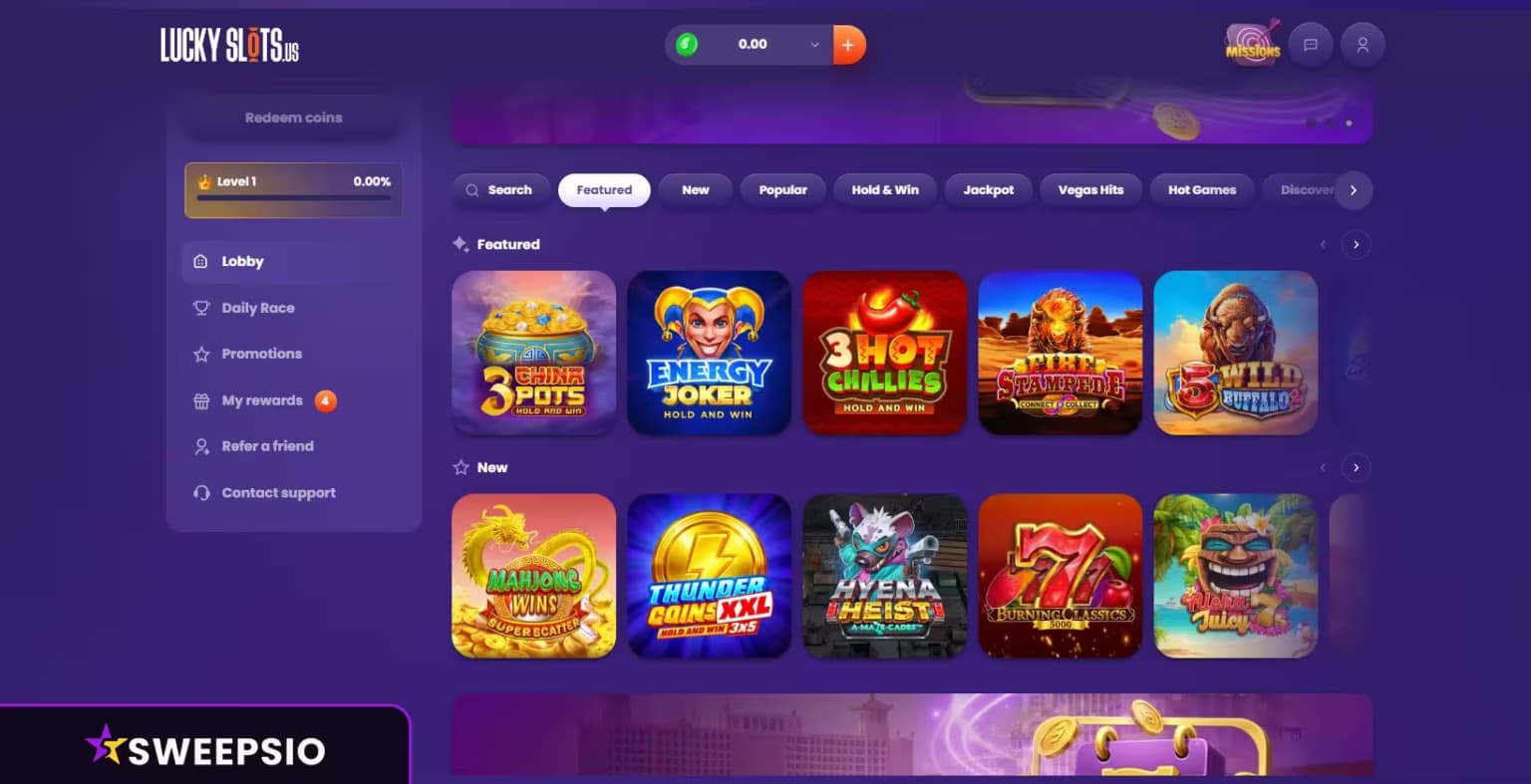 what are the lucky slots games