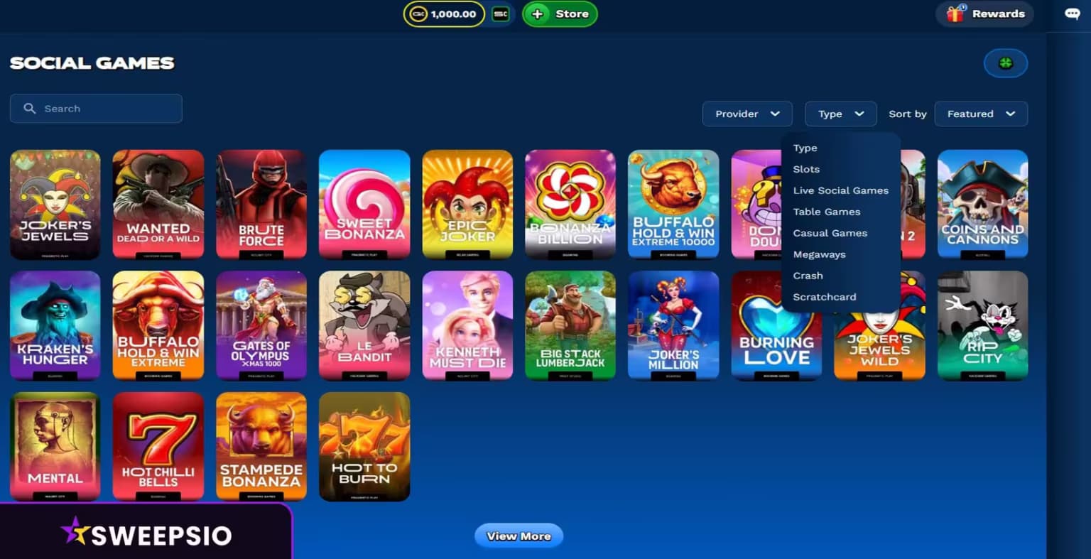 what are the myprize.us casino games