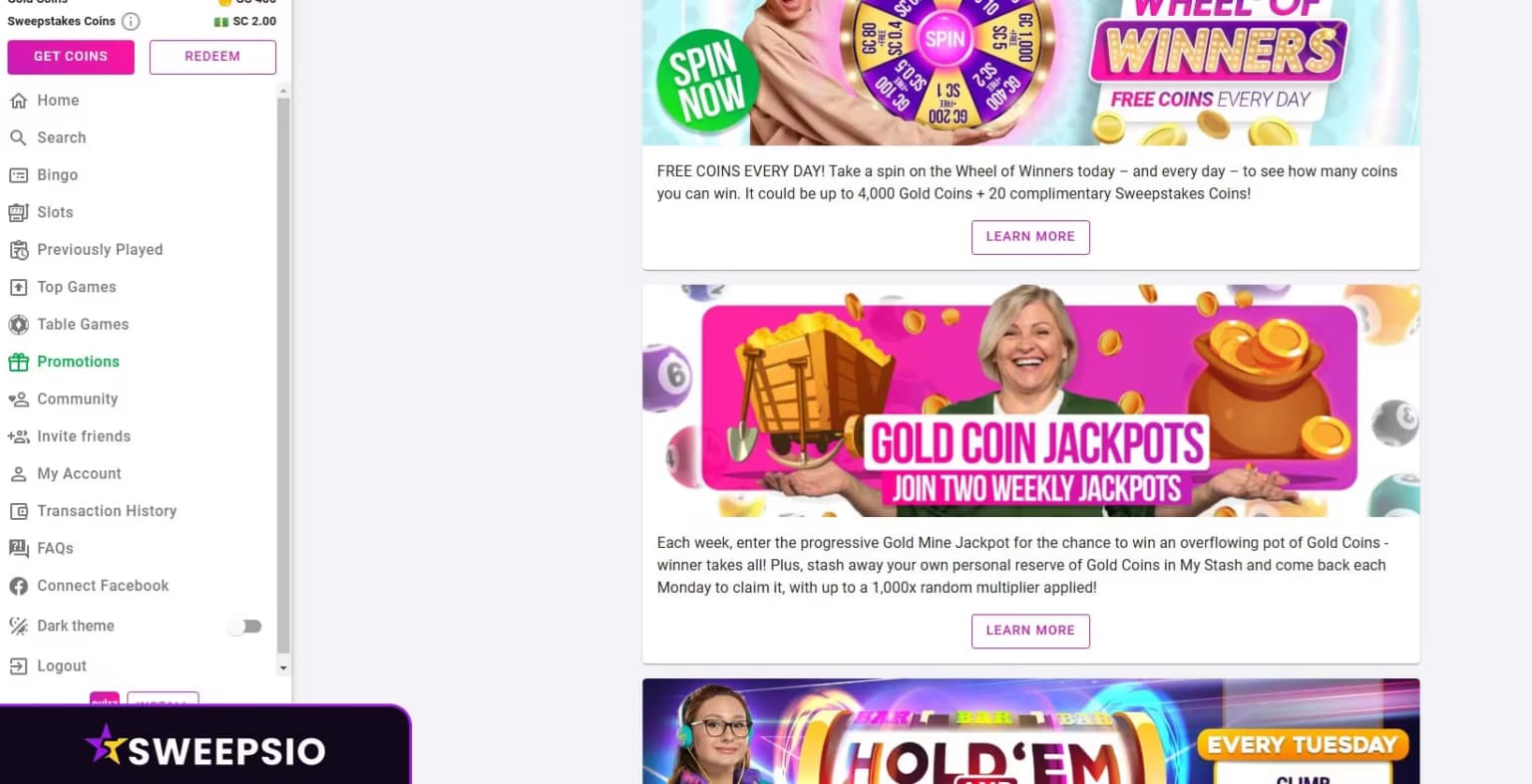 what are the pulsz bingo promo offers