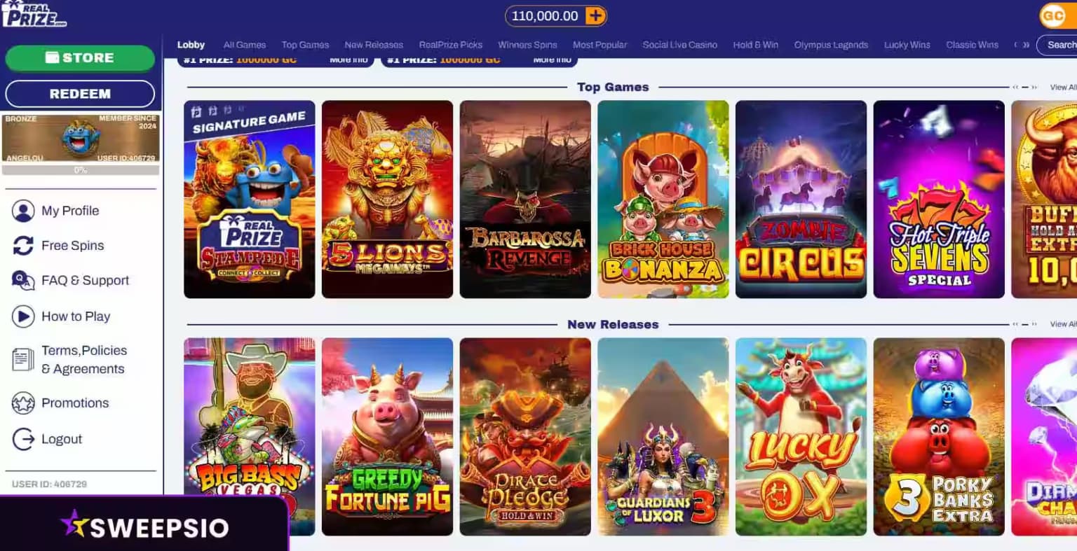 what are the realprize games