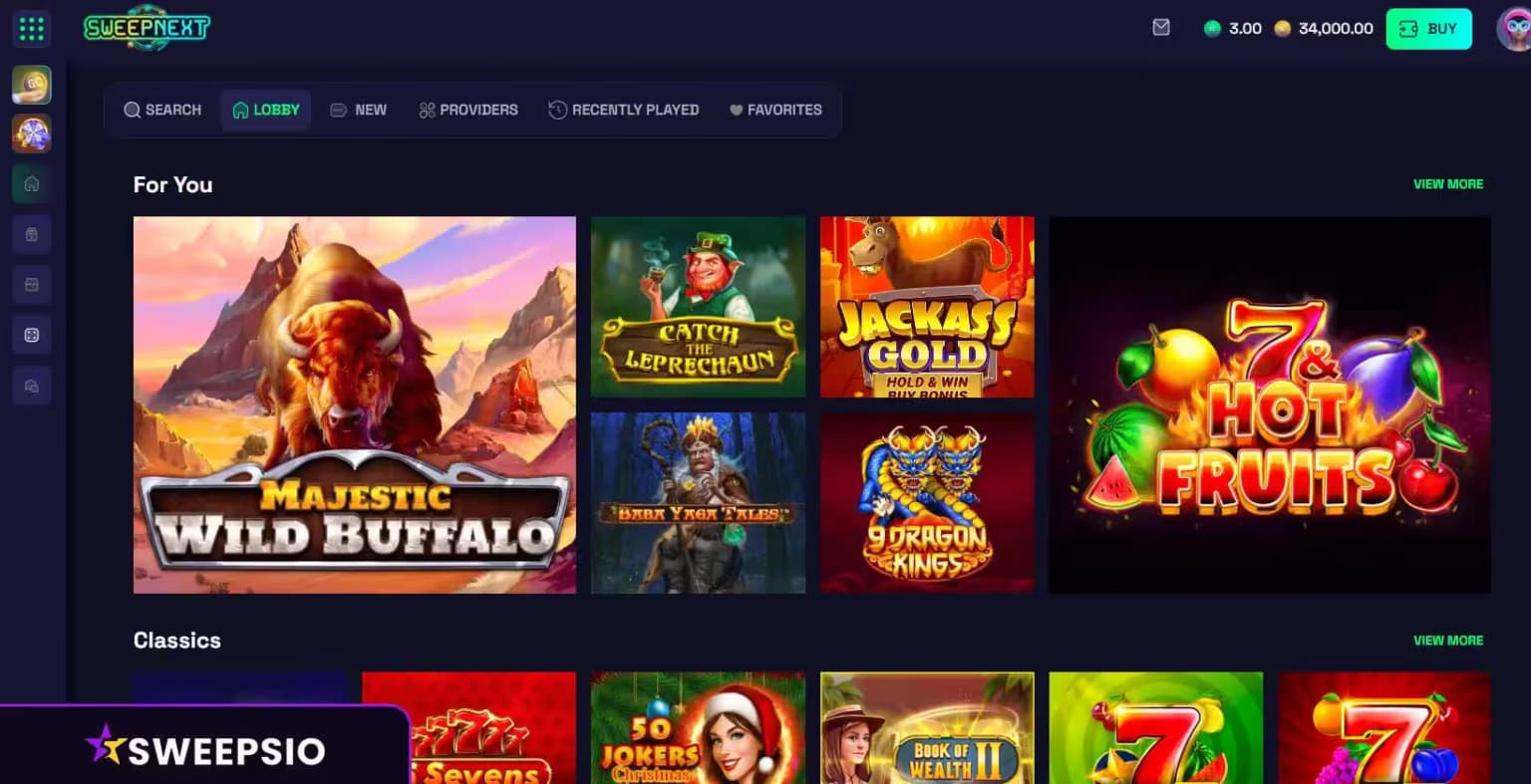 what are the sweepnext games
