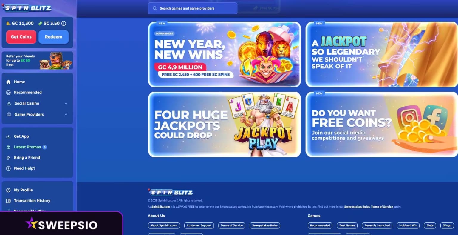 what bonuses does spinblitz offer