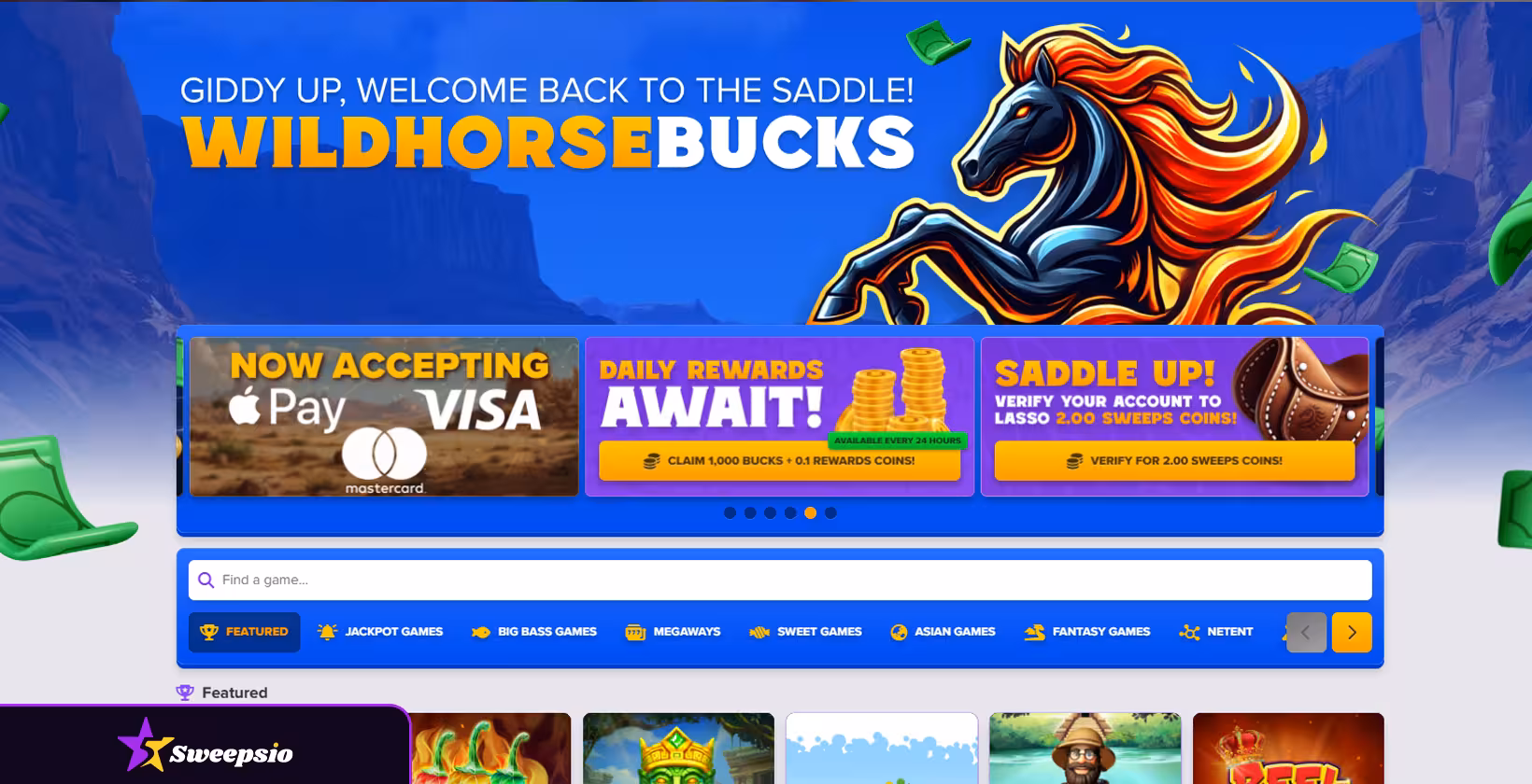 wildhorse bucks casino hero